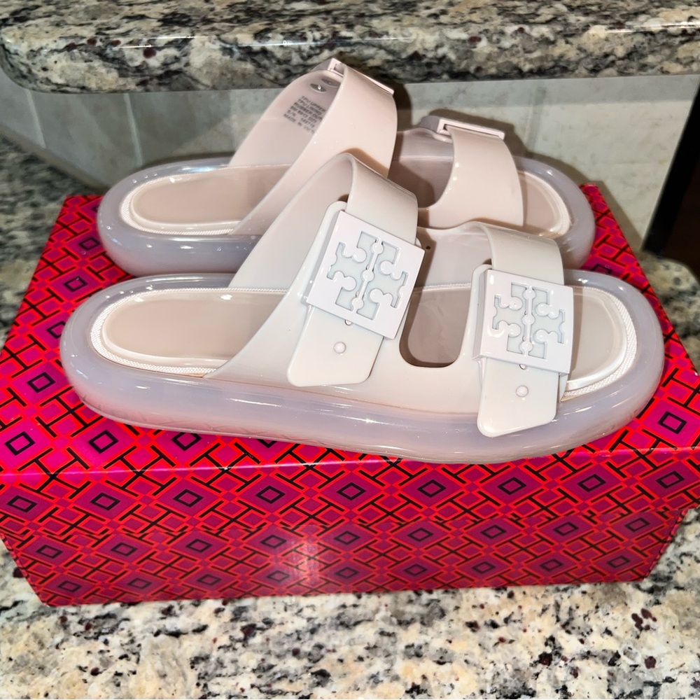 Tory Burch Buckle Jelly Sandals